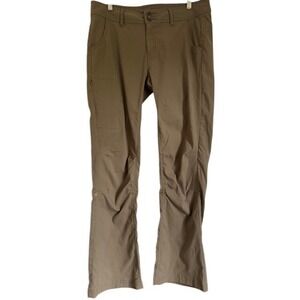 Prana Hiking Pants Womens Convertible Roll Up Outdoor Casual‎ Khaki - size 10